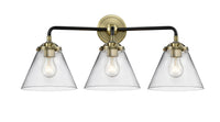 Nouveau Bath Vanity Light Glass Steel