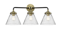 Nouveau Bath Vanity Light Glass Steel