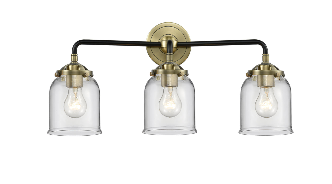 Nouveau Bath Vanity Light Steel Glass