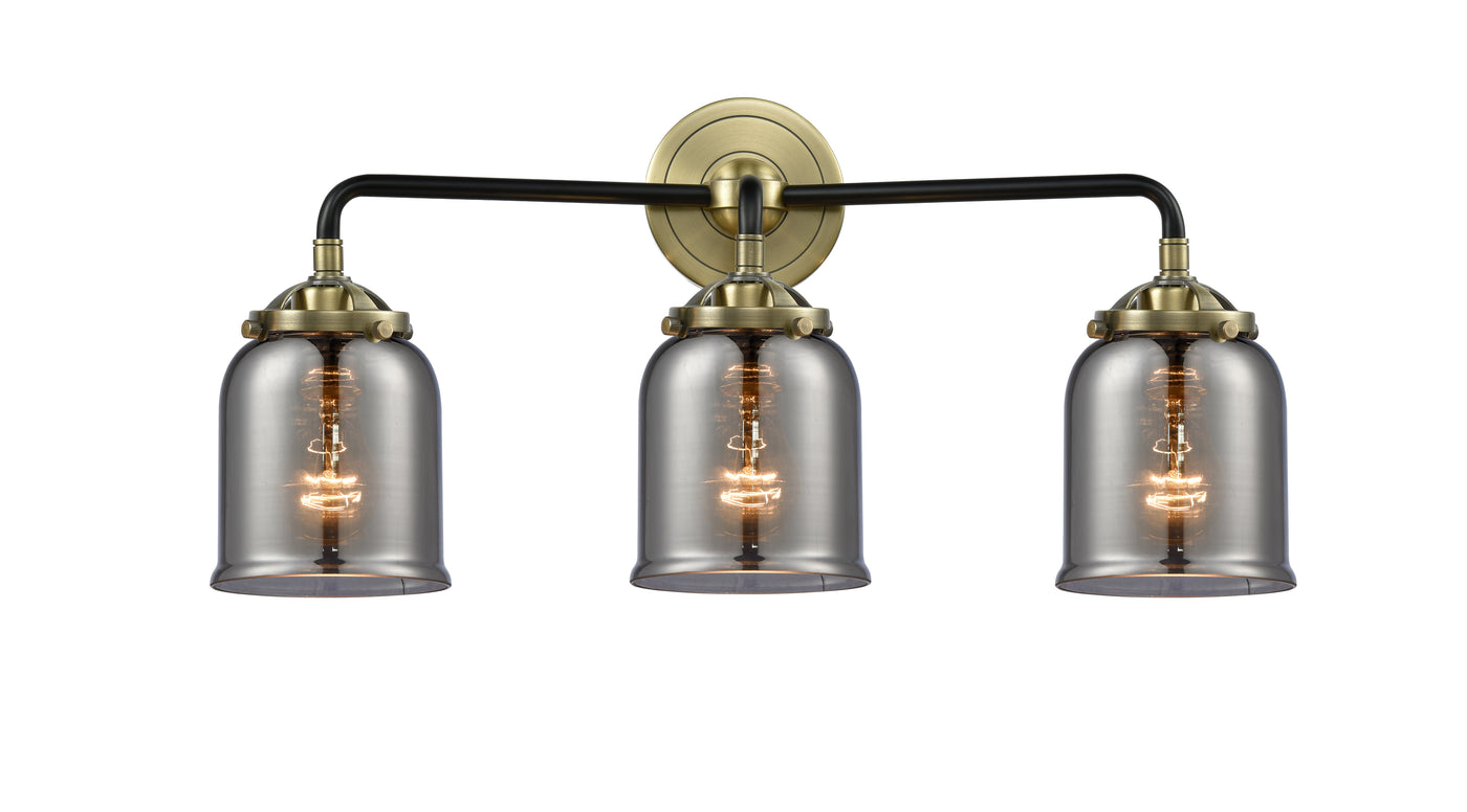 Nouveau Bath Vanity Light Steel Glass