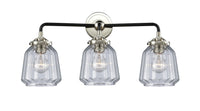 Nouveau Bath Vanity Light Cast Brass Glass