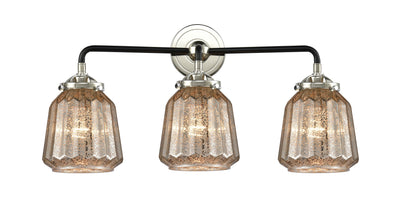 Nouveau Bath Vanity Light Cast Brass Glass