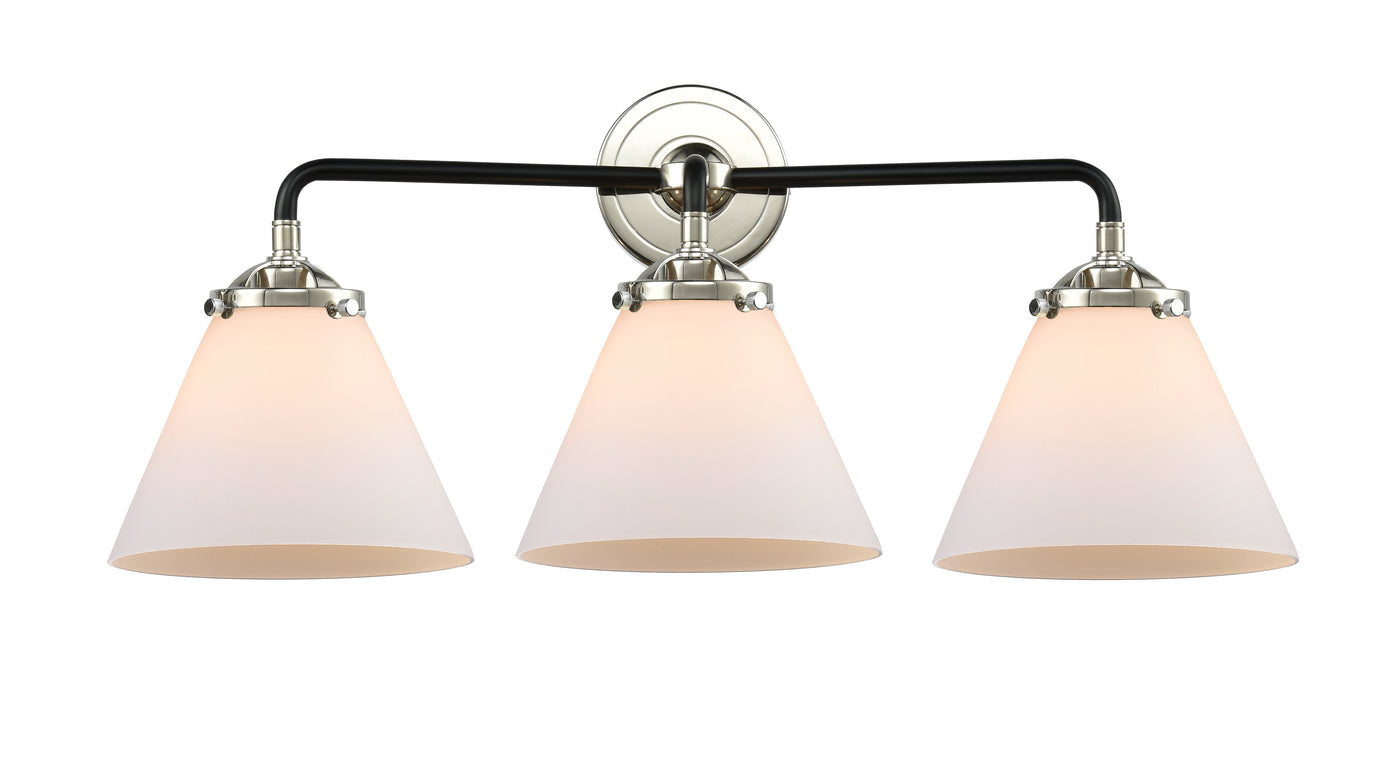 Nouveau Bath Vanity Light Glass Steel
