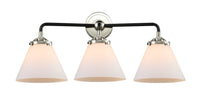 Nouveau Bath Vanity Light Cast Brass Glass