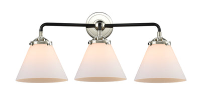 Nouveau Bath Vanity Light Cast Brass Glass