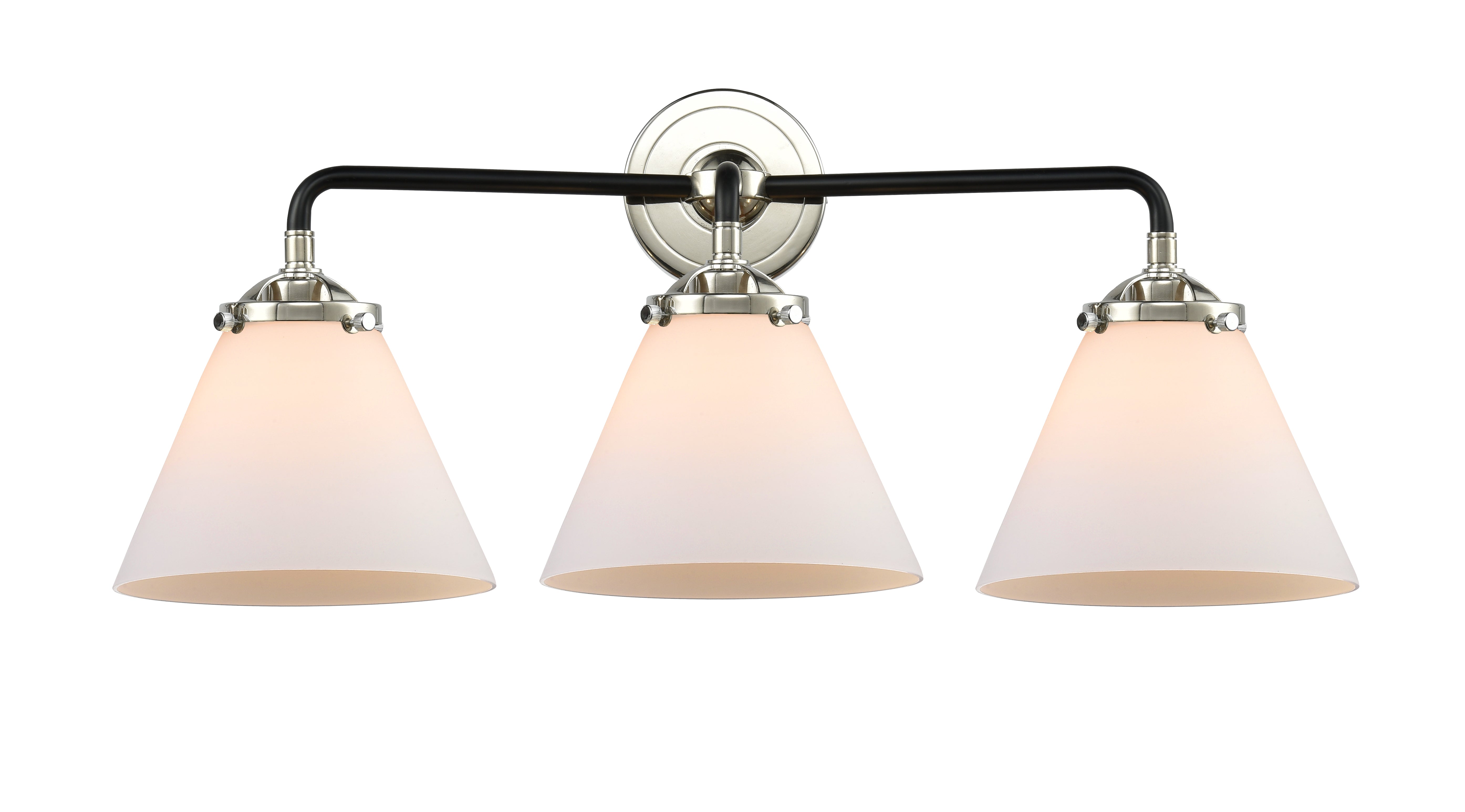 Nouveau Bath Vanity Light Cast Brass Glass