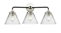 Nouveau Bath Vanity Light Glass Steel