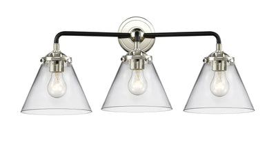 Nouveau Bath Vanity Light Glass Steel