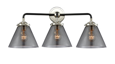 Nouveau Bath Vanity Light Glass Steel