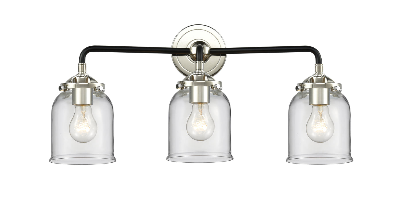 Nouveau Bath Vanity Light Steel Glass