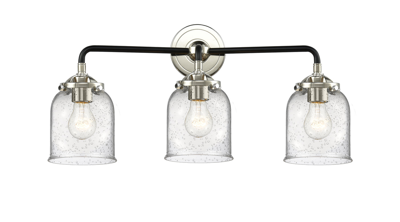 Nouveau Bath Vanity Light Steel Glass