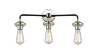 Nouveau Bath Vanity Light Cast Brass Glass