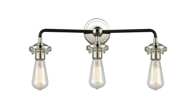 Nouveau Bath Vanity Light Cast Brass Glass