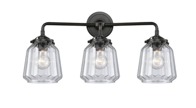 Nouveau Bath Vanity Light Cast Brass Glass
