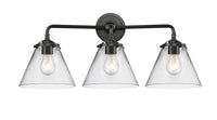 Nouveau Bath Vanity Light Glass Steel