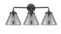 Nouveau Bath Vanity Light Glass Steel