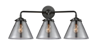 Nouveau Bath Vanity Light Cast Brass Glass