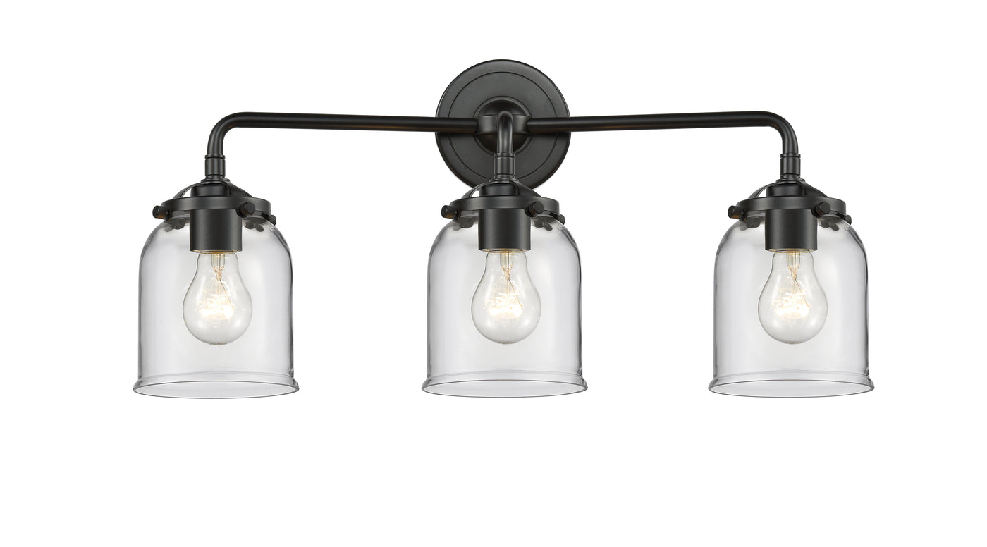 Nouveau Bath Vanity Light Steel Glass