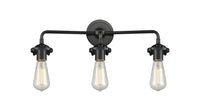 Nouveau Bath Vanity Light Cast Brass Glass