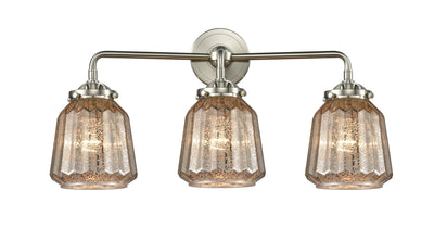 Nouveau Bath Vanity Light Cast Brass Glass