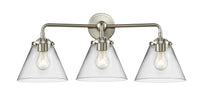 Nouveau Bath Vanity Light Cast Brass Glass