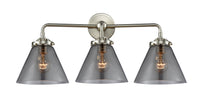 Nouveau Bath Vanity Light Cast Brass Glass