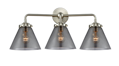 Nouveau Bath Vanity Light Cast Brass Glass