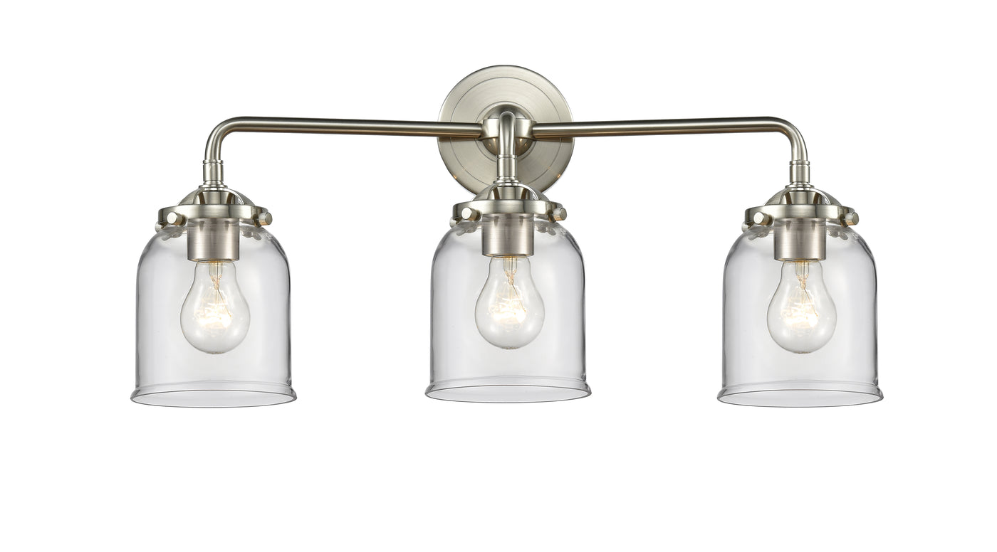 Nouveau Bath Vanity Light Steel Glass