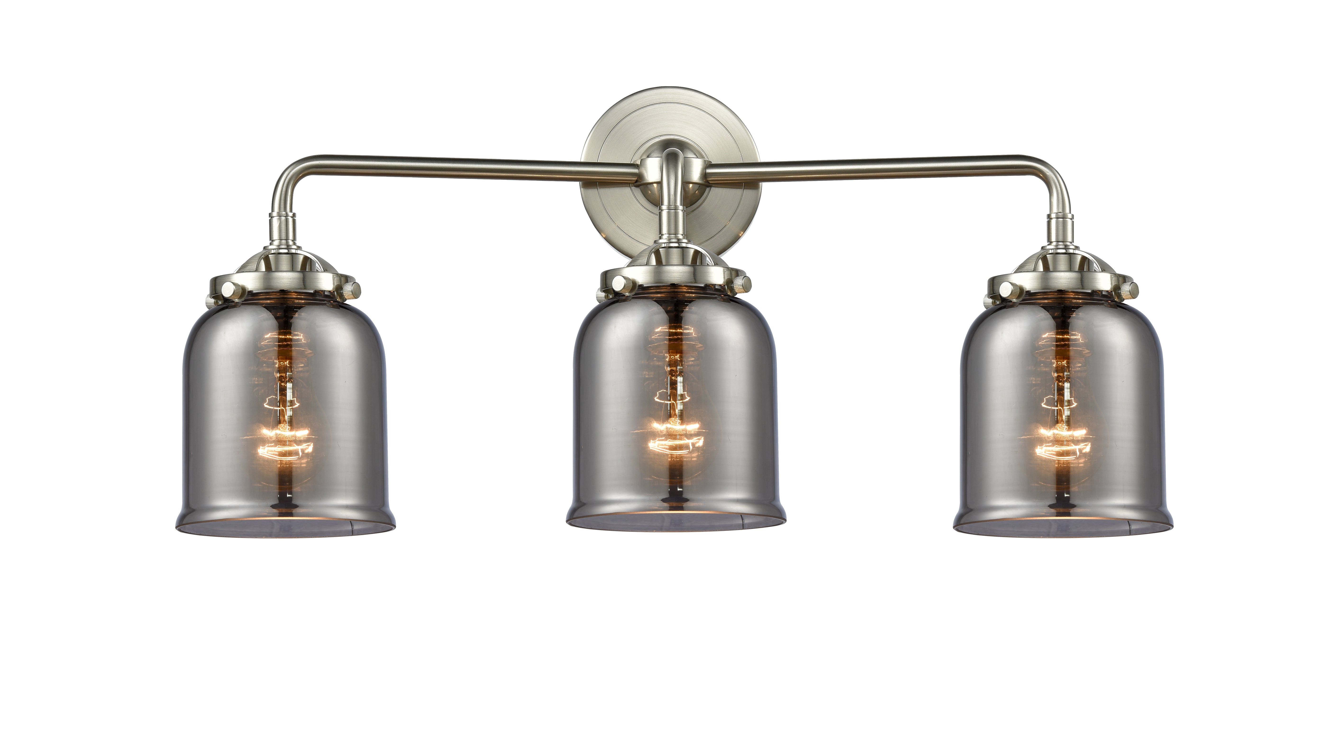 Nouveau Bath Vanity Light Steel Glass