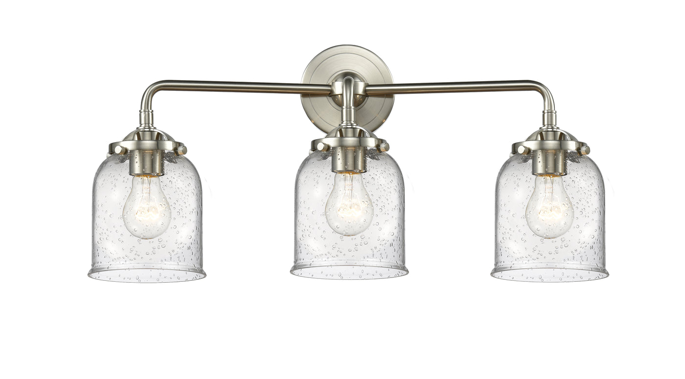 Nouveau Bath Vanity Light Steel Glass