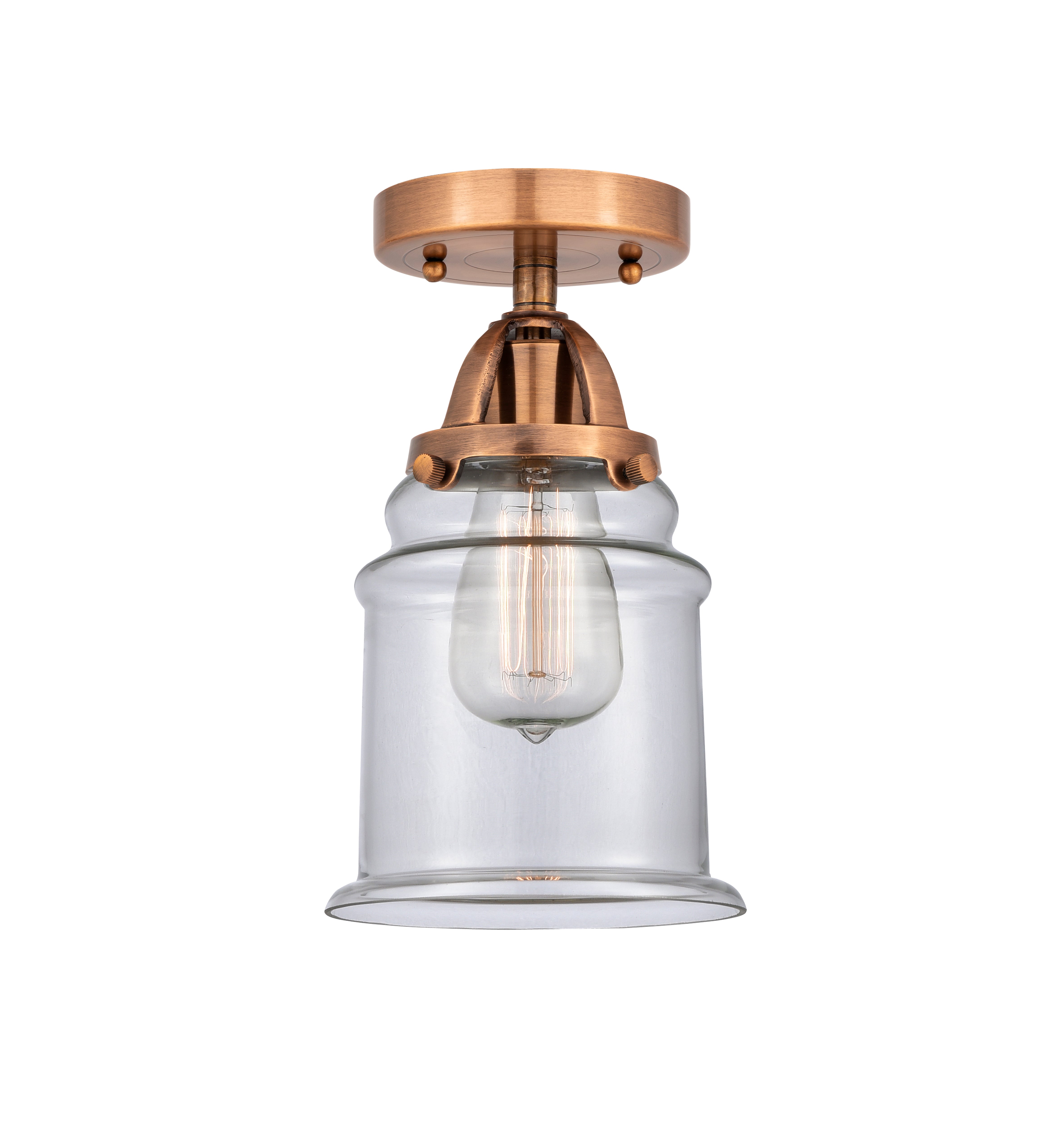 Nouveau Semi-Flush Mount Brushed Satin Nickel