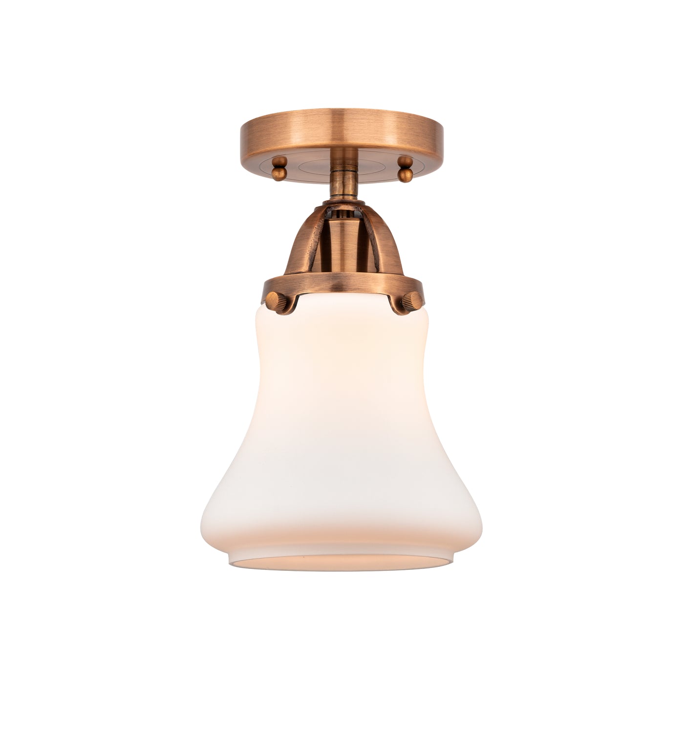 Nouveau Semi-Flush Mount Brushed Satin Nickel