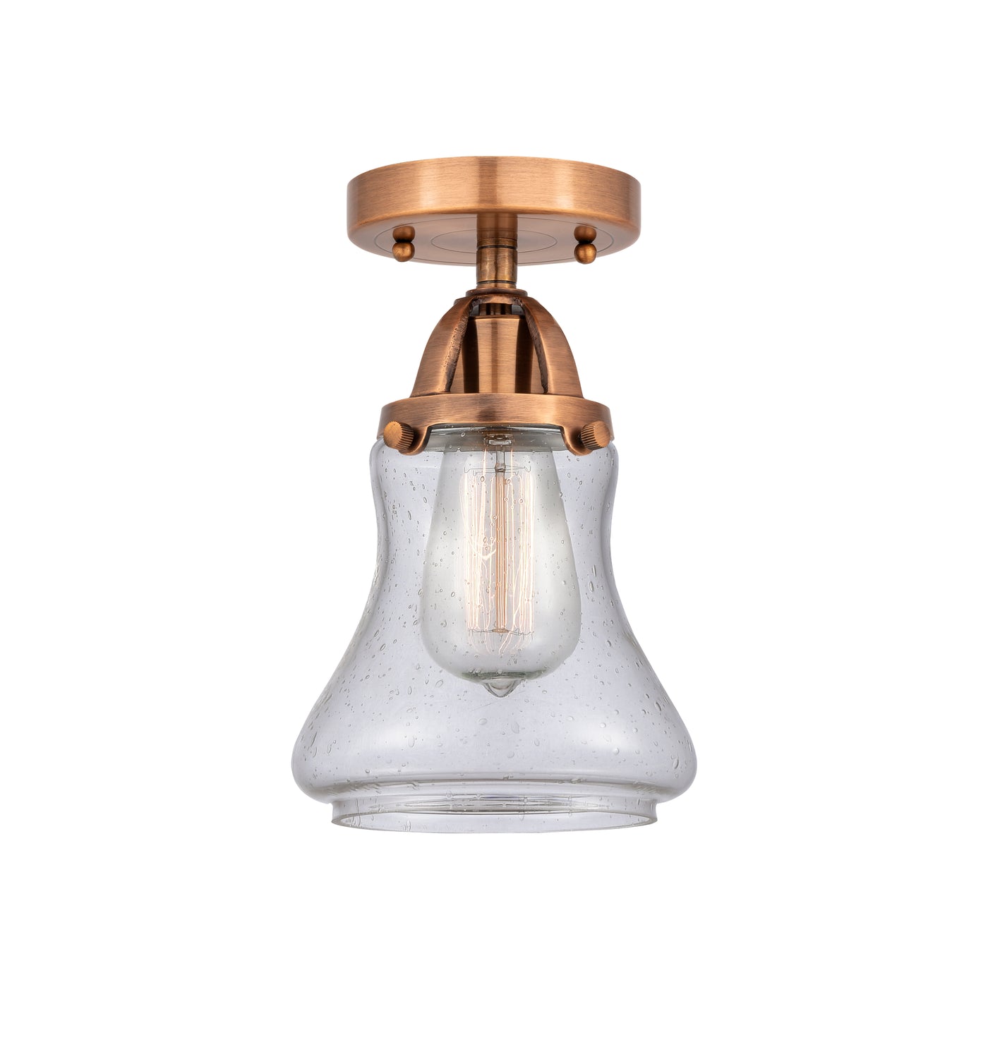 Nouveau Semi-Flush Mount Brushed Satin Nickel