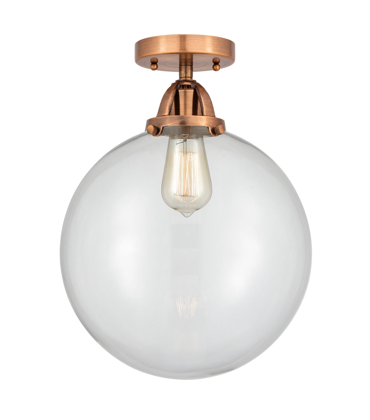 Nouveau Semi-Flush Mount Brushed Satin Nickel