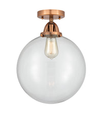 Nouveau Semi-Flush Mount Brushed Satin Nickel