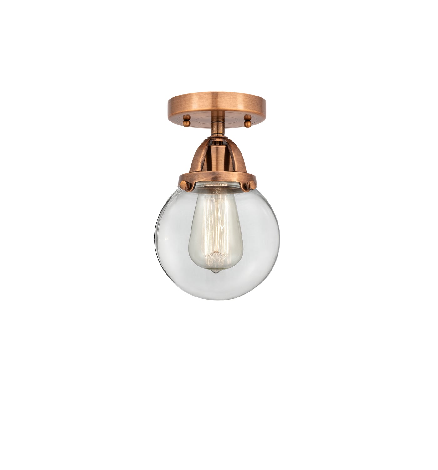 Nouveau Semi-Flush Mount Brushed Satin Nickel