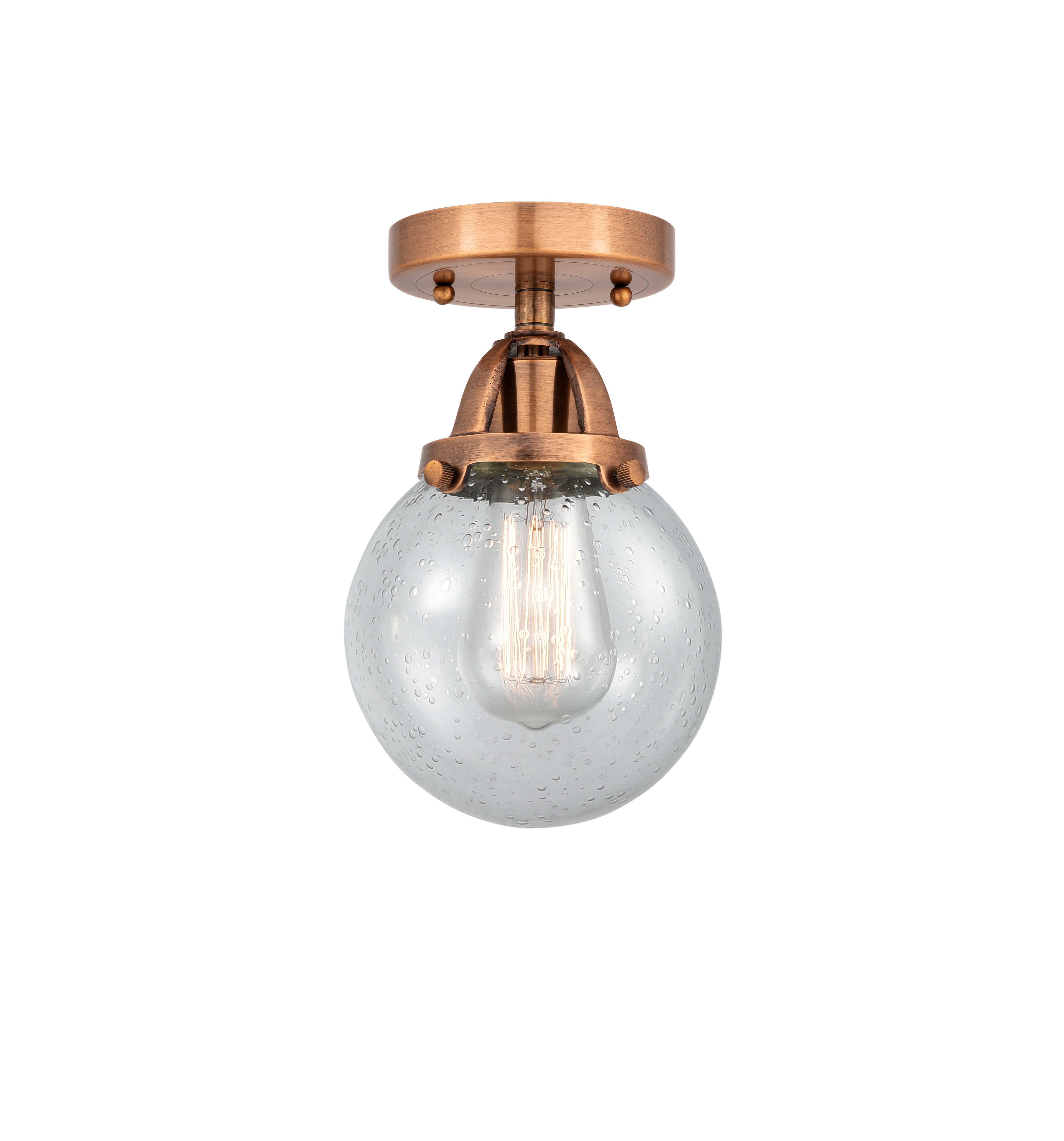 Nouveau Semi-Flush Mount Brushed Satin Nickel
