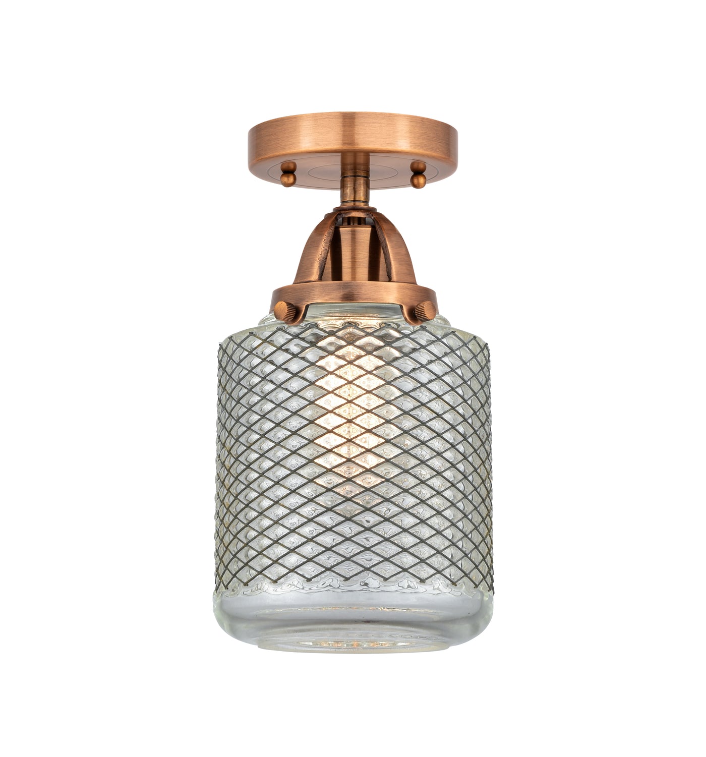 Nouveau Semi-Flush Mount 2 Light Nickel