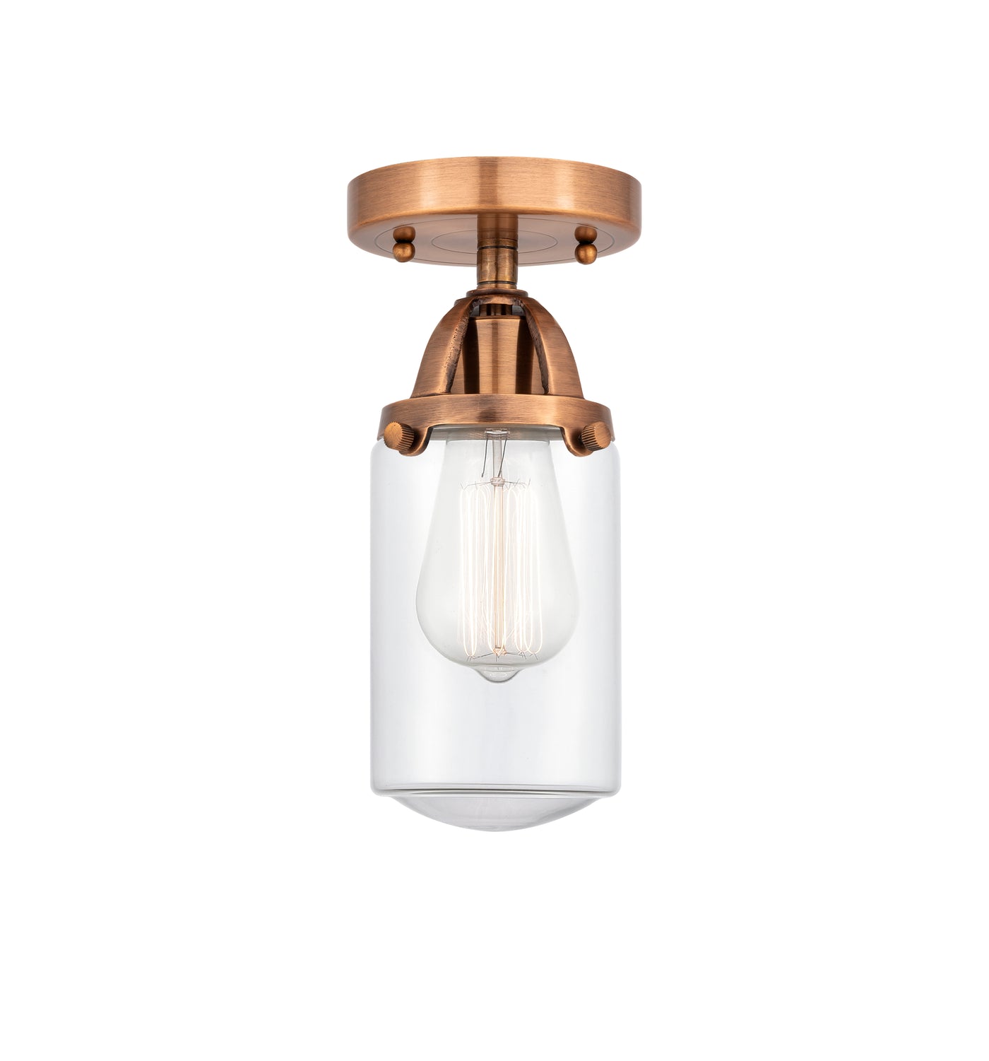 Nouveau Semi-Flush Mount Brushed Satin Nickel