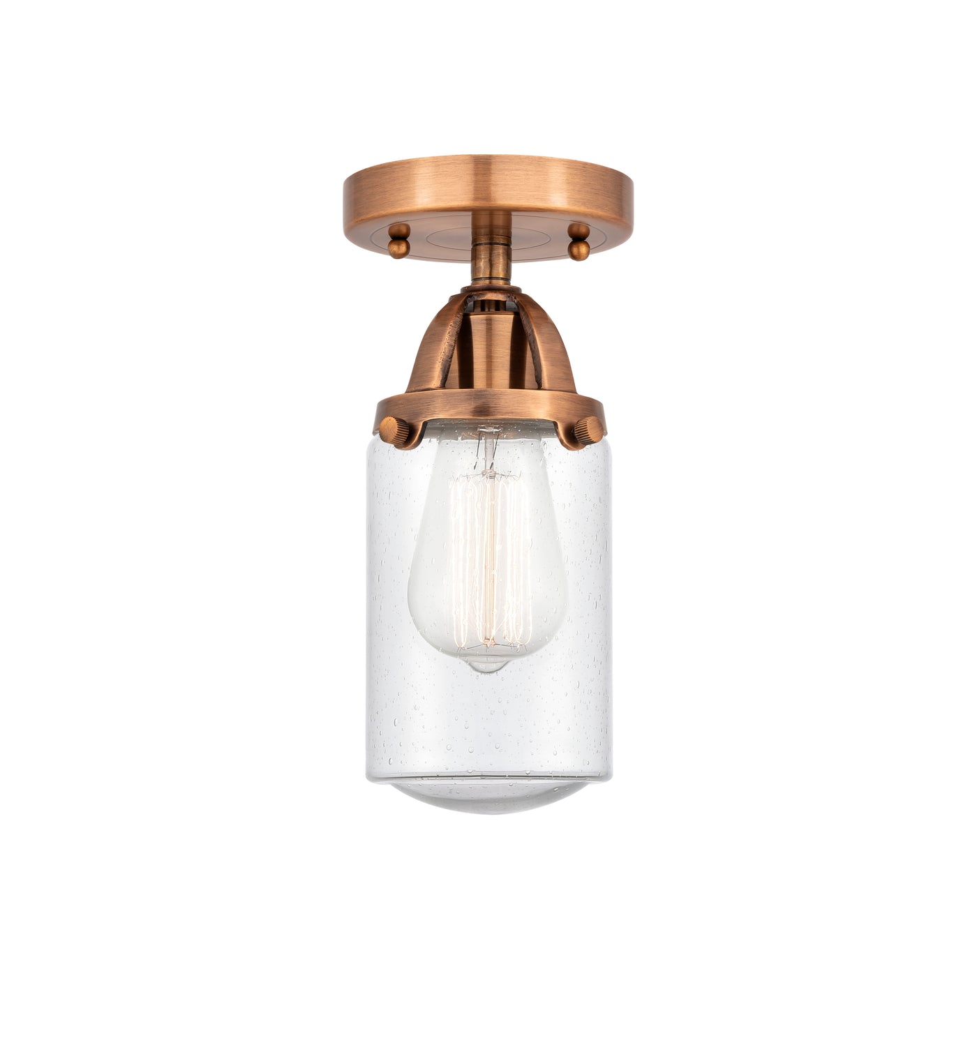 Nouveau Semi-Flush Mount Brushed Satin Nickel
