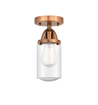 Nouveau Semi-Flush Mount Brushed Satin Nickel