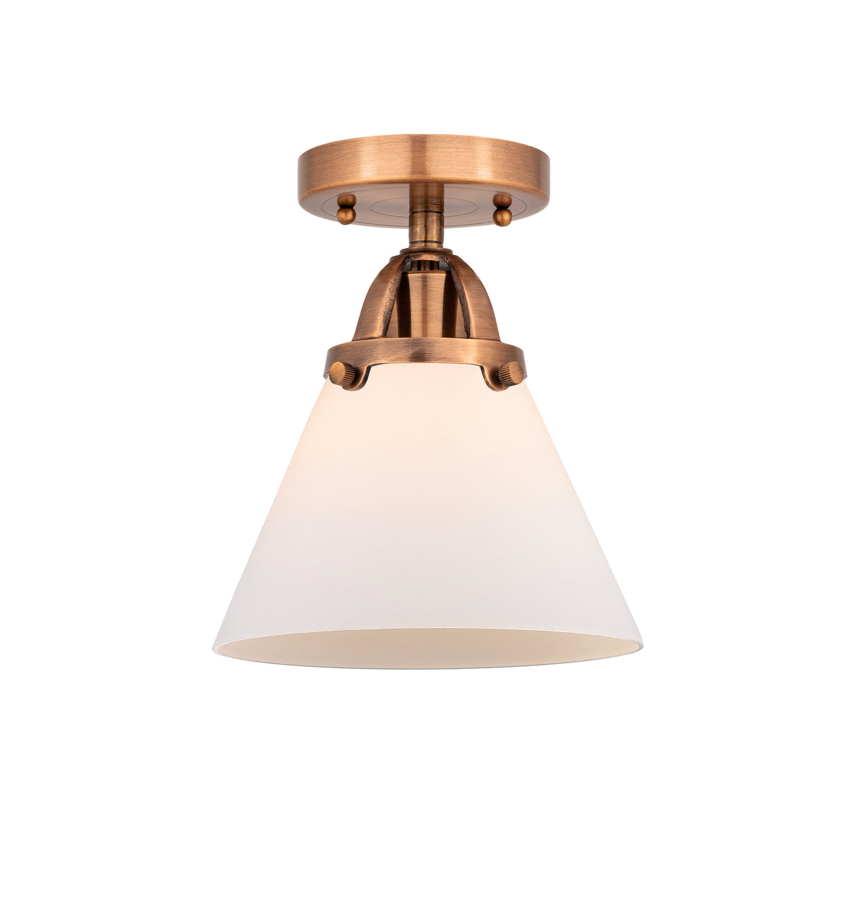 Cone 8-Inch 1-Light Semi-Flush Mount 9.5-Inch High