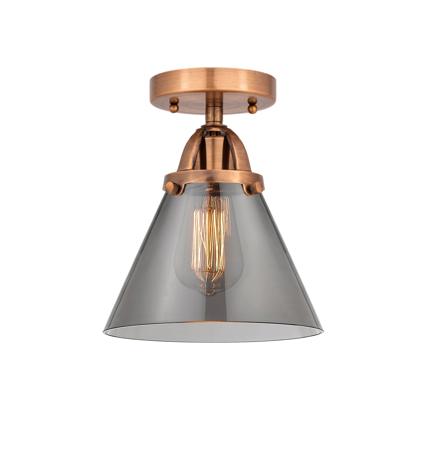Nouveau Semi-Flush Brushed Satin Nickel