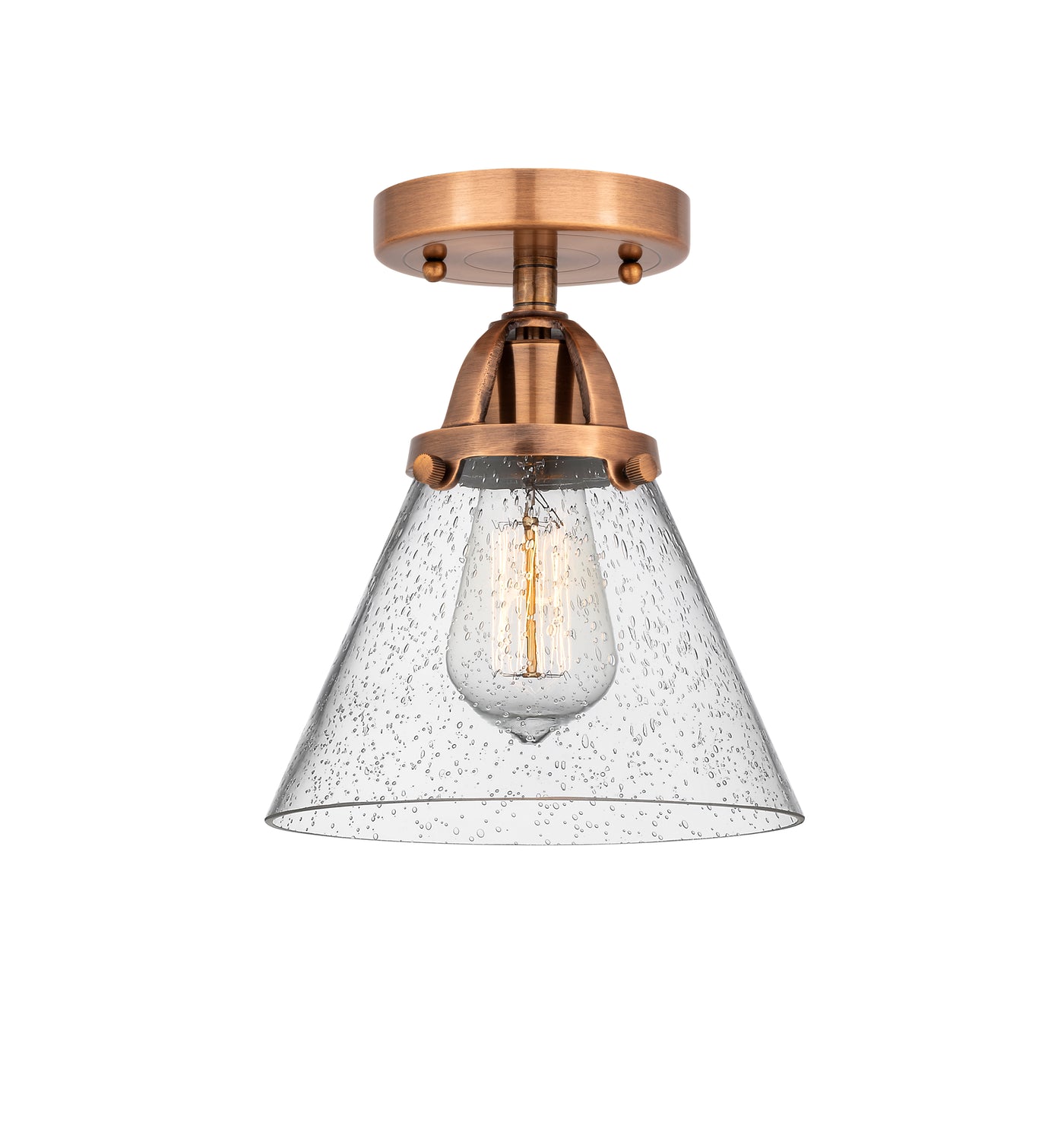 Nouveau Semi-Flush Brushed Satin Nickel