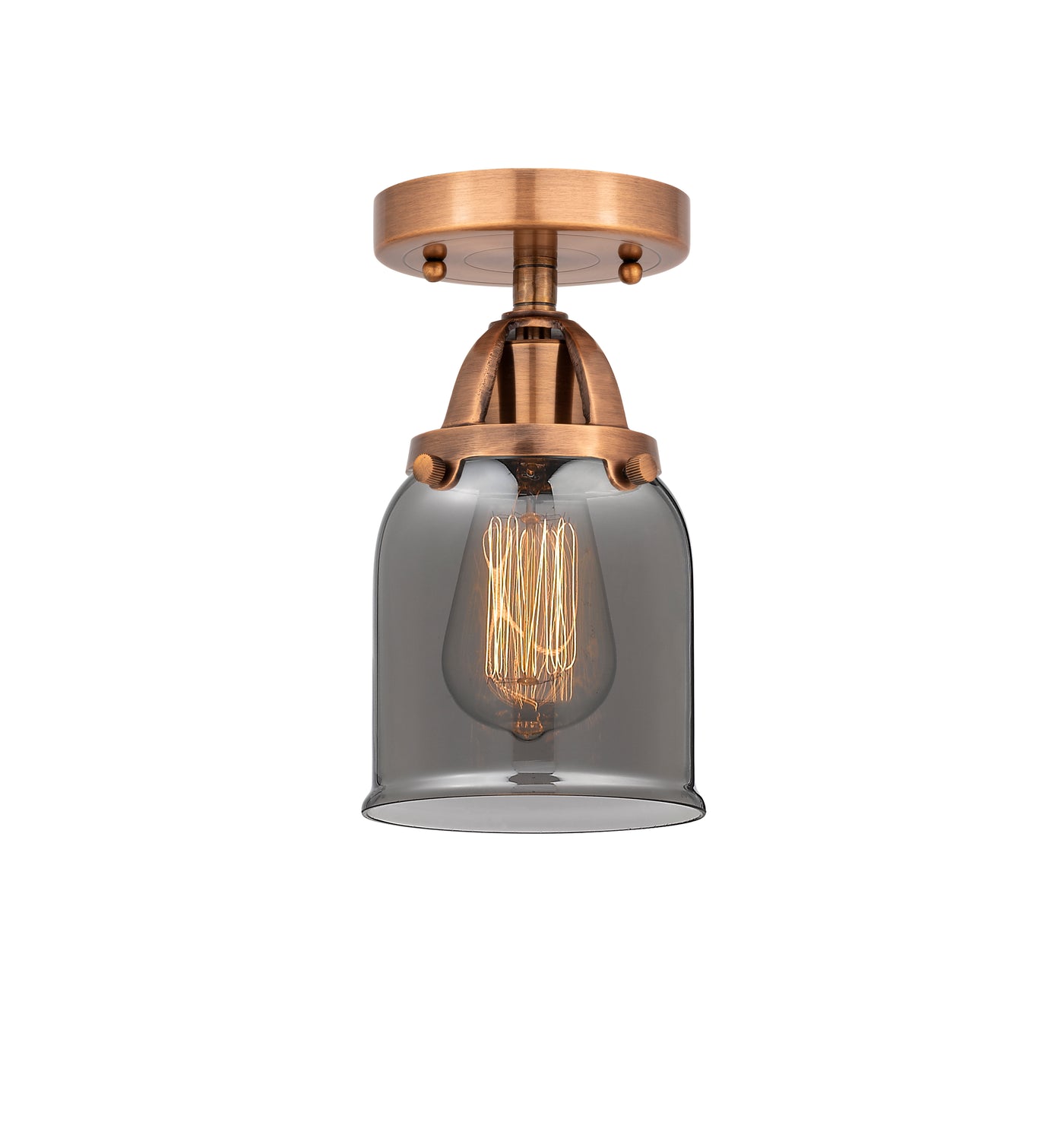 Nouveau Semi-Flush Mount Brushed Satin Nickel