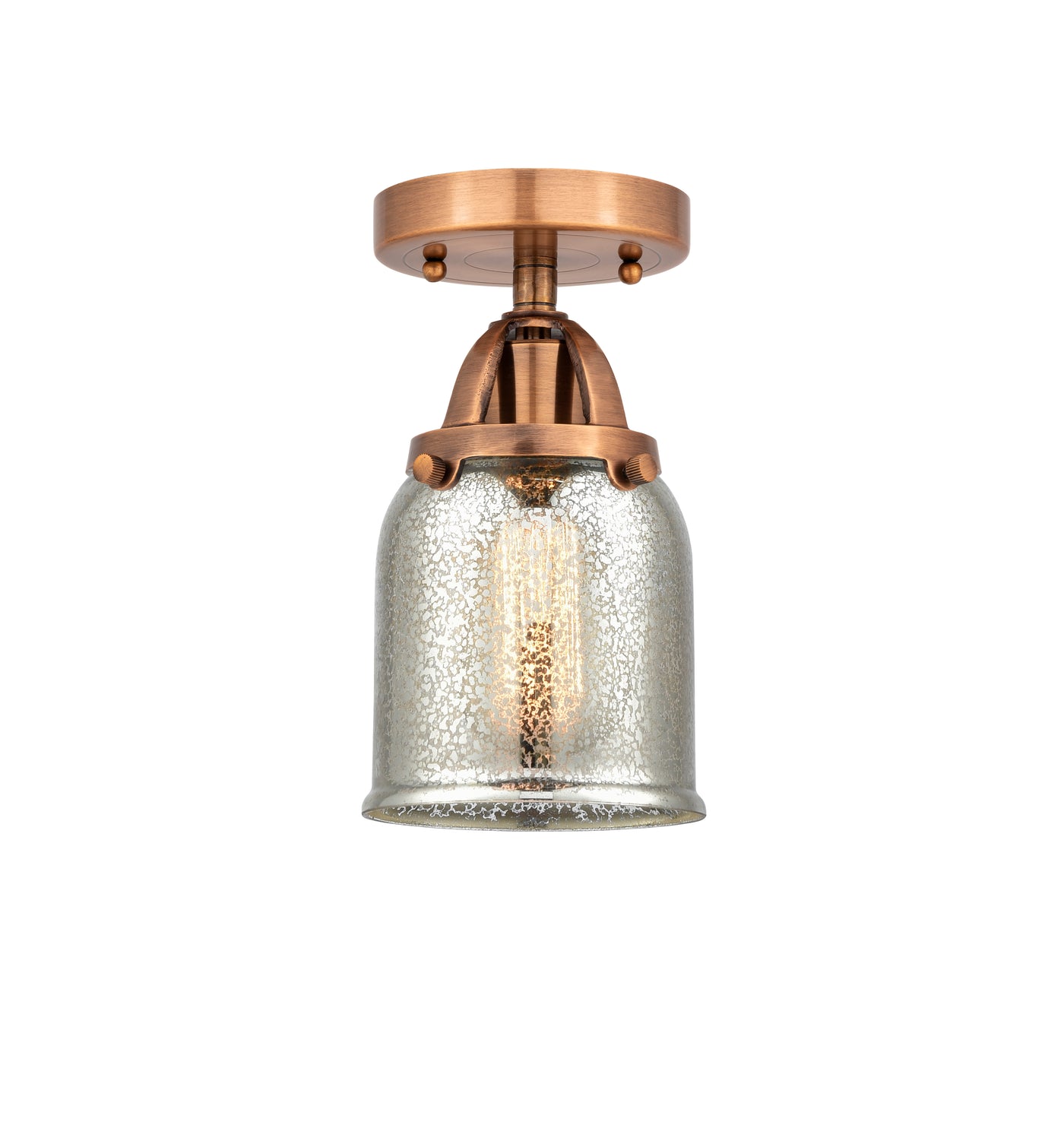 Nouveau Semi-Flush Mount Brushed Satin Nickel