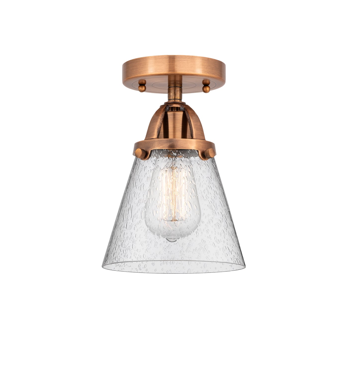 Nouveau Semi-Flush Mount Brushed Satin Nickel