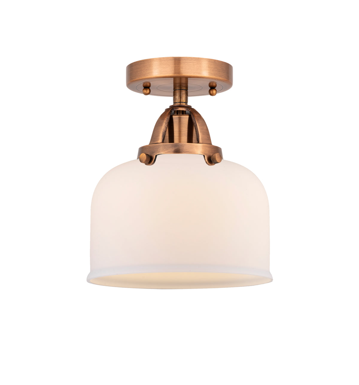 Bell 8-Inch 1-Light Semi-Flush Mount 9.25-Inch High Dimmable