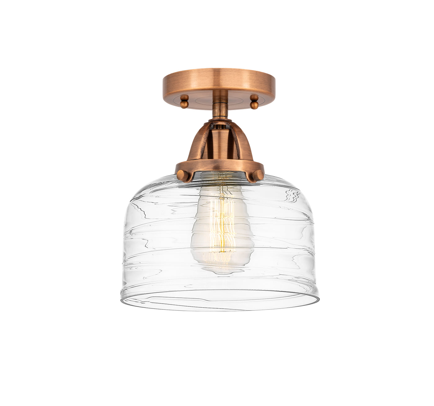 Nouveau Semi-Flush Mount Cast Brass