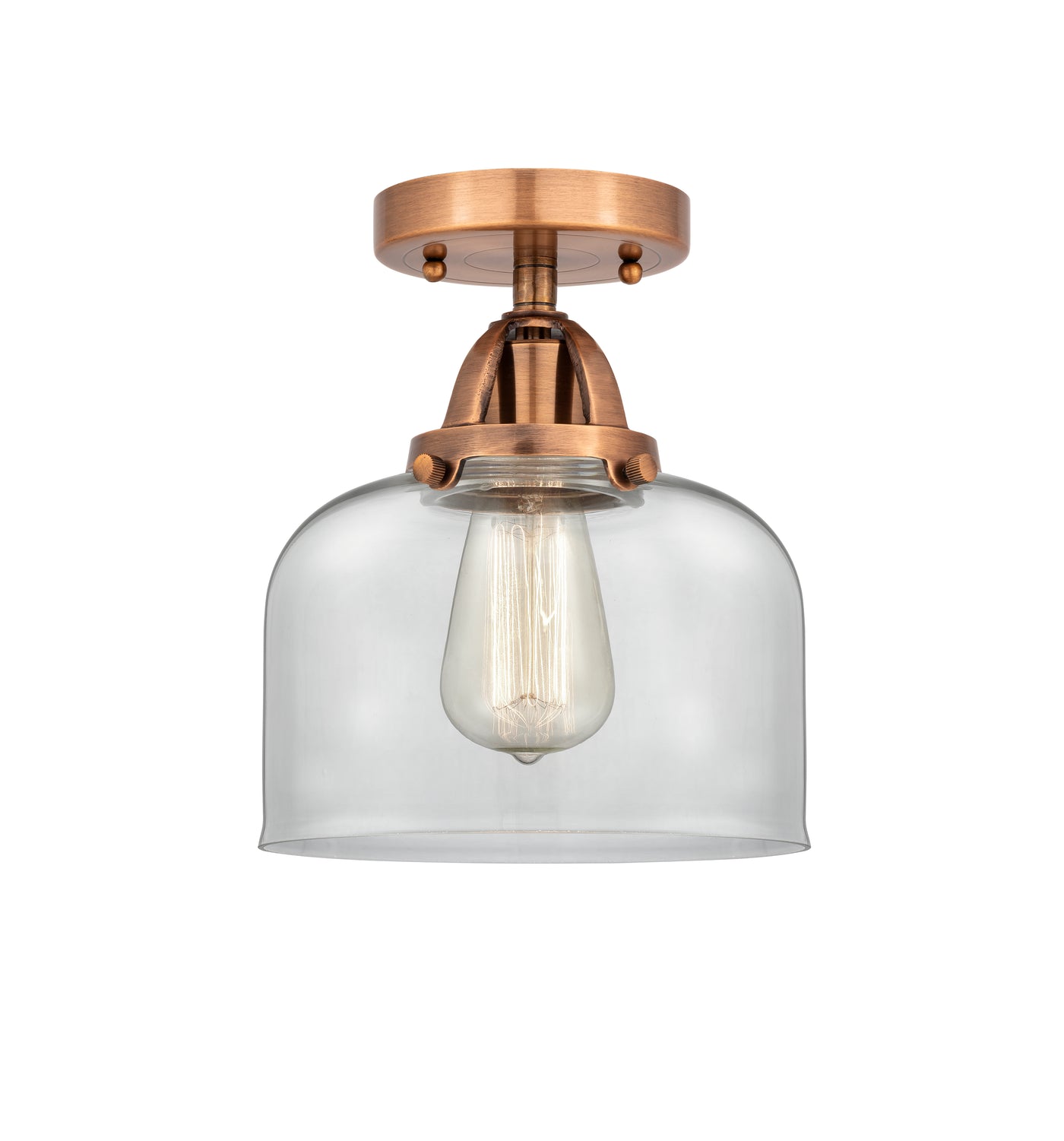 Nouveau Semi-Flush Mount Brushed Satin Nickel
